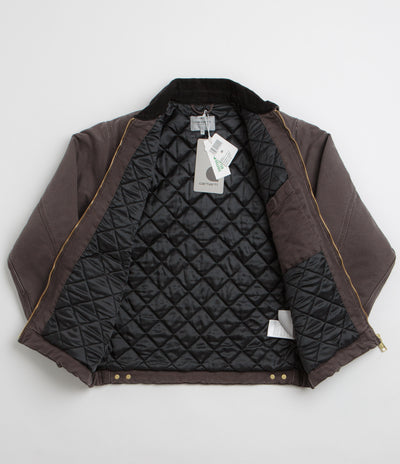 Carhartt OG Detroit Jacket in Tobacco and Black Stone Canvas