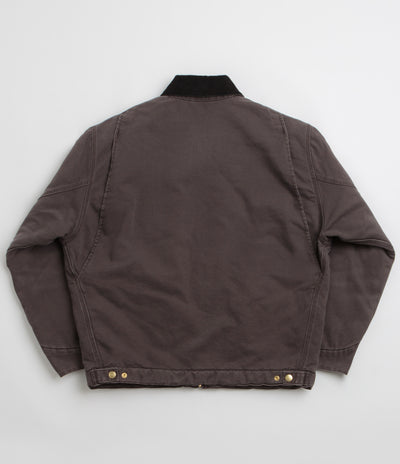 Carhartt OG Detroit Jacket in Tobacco and Black Stone Canvas