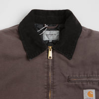 Carhartt OG Detroit Jacket in Tobacco and Black Stone Canvas thumbnail