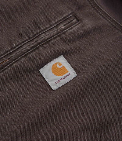Carhartt OG Detroit Jacket in Tobacco and Black Stone Canvas