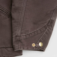 Carhartt OG Detroit Jacket in Tobacco and Black Stone Canvas thumbnail