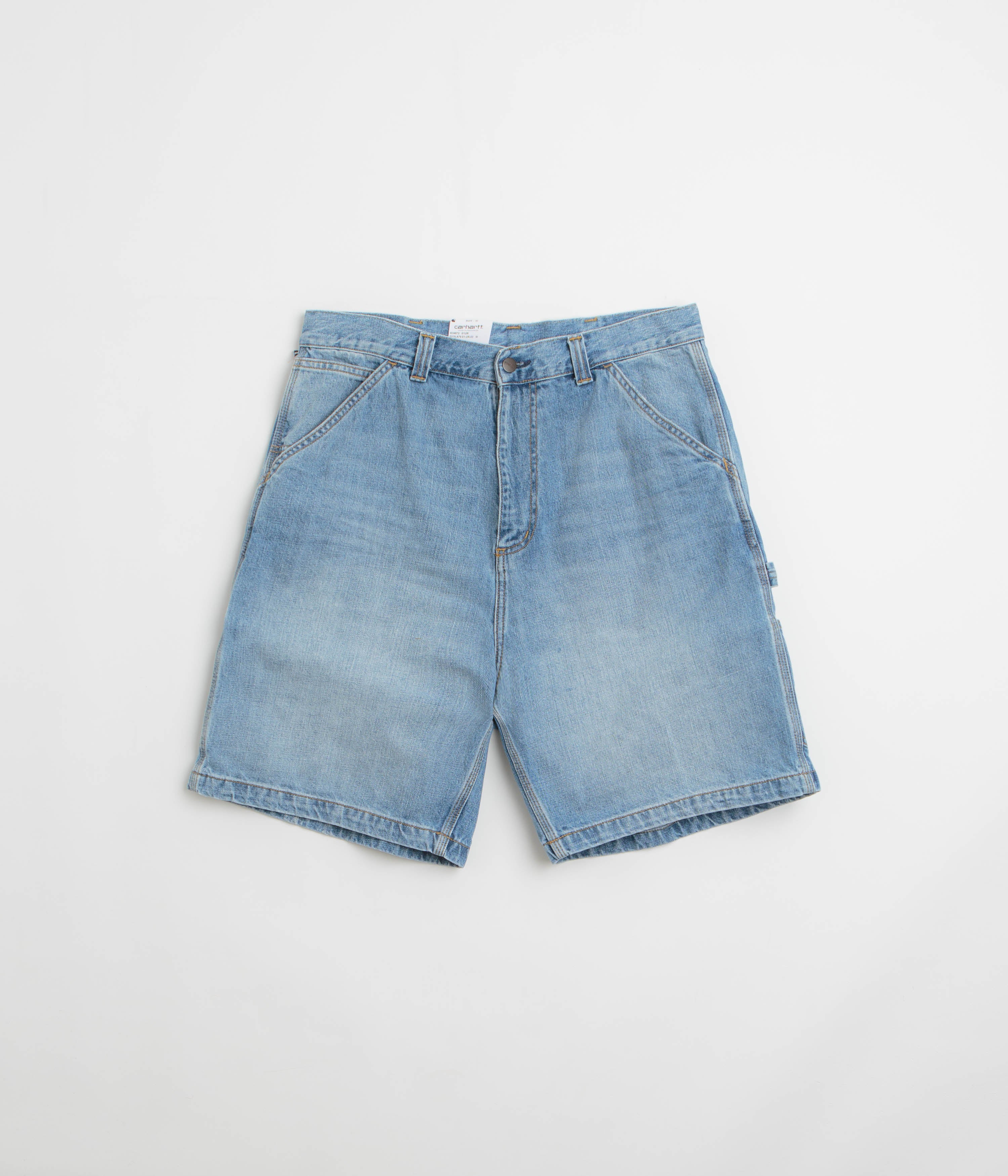 Carhartt OG Single Knee Shorts in Blue Burst Washed