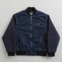 Carhartt Paxon Bomber Jacket in Blue and Dark Navy thumbnail