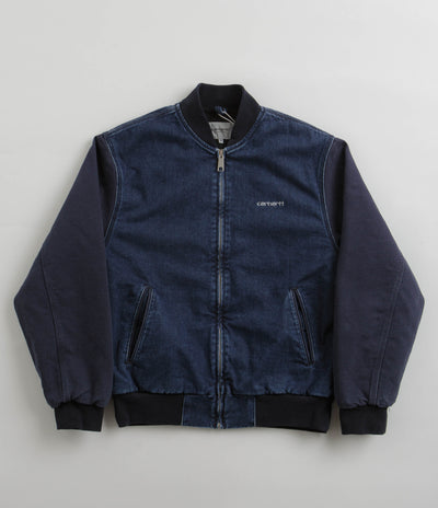 Carhartt Paxon Bomber Jacket in Blue and Dark Navy