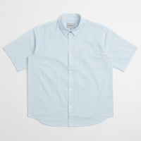 Carhartt Phelps Short Sleeve Shirt in Phelps Stripe and Bluebird thumbnail
