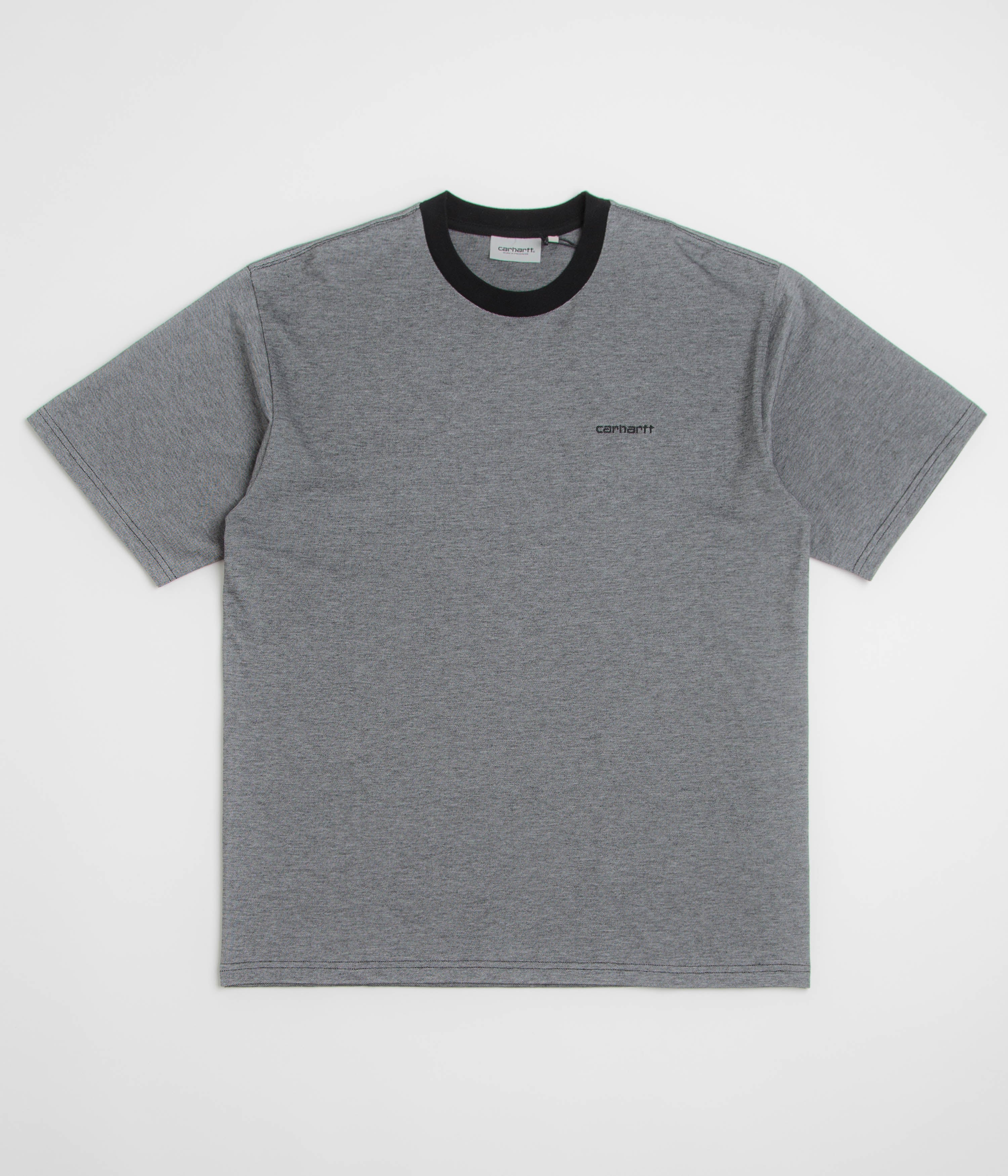 Carhartt Pique T-Shirt in Black and White / Black