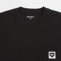 Carhartt Pocket Heart T-Shirt - Black / Black thumbnail