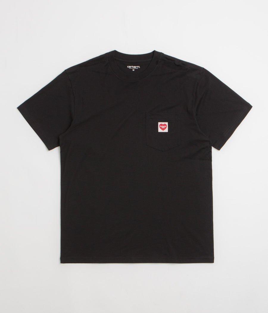 Carhartt Pocket Heart T-Shirt in Black and Red