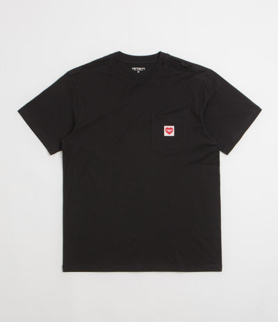 Carhartt Pocket Heart T-Shirt - Black / Red