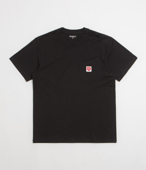 Carhartt Pocket Heart T-Shirt - Black / Red