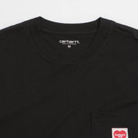 Carhartt Pocket Heart T-Shirt - Black / Red thumbnail