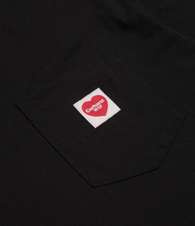 Carhartt Pocket Heart T-Shirt - Black / Red