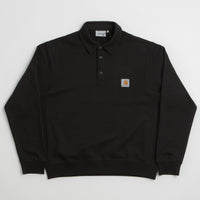Carhartt Polo Sweatshirt in Black thumbnail
