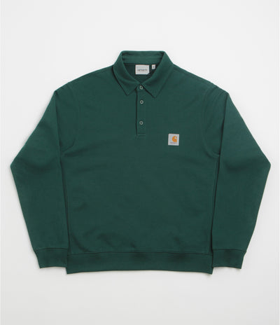 Carhartt Polo Sweatshirt in Dark Fir