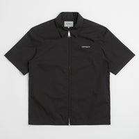 Carhartt Postal Full Zip Short Sleeve Shirt - Black / Wax thumbnail