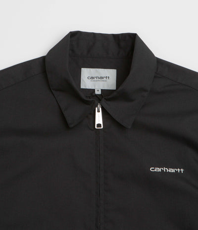 Carhartt Postal Full Zip Short Sleeve Shirt - Black / Wax