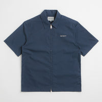 Carhartt Postal Full Zip Short Sleeve Shirt - Blue / Wax thumbnail