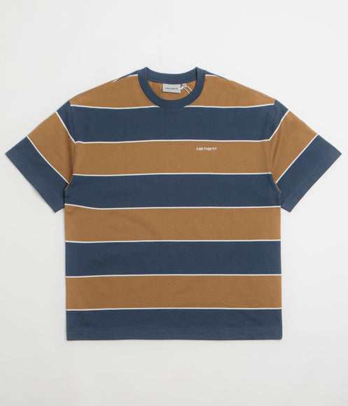 ★ドイツ発*carhartt WIP*新作*Quinby stripe Tシャツ/BLUE★ ☆ドイツ発*carhartt WIP*新作*Quinby stripe Tシャツ/BLUE☆ Ω