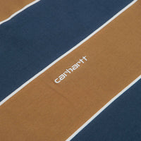 Carhartt Quinby T-Shirt in Quinby Stripe and Blue thumbnail