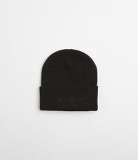 Carhartt Script Beanie in Black and Black