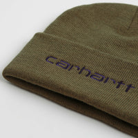 Carhartt Script Beanie - Highland / Cassis thumbnail