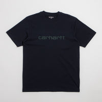 Carhartt Script T-Shirt - Dark Navy / Dark Scarab thumbnail