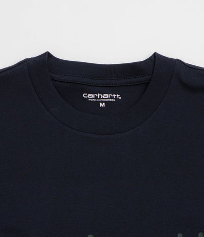 Carhartt Script T-Shirt - Dark Navy / Dark Scarab