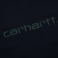 Carhartt Script T-Shirt - Dark Navy / Dark Scarab thumbnail