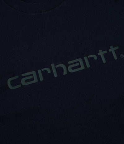 Carhartt Script T-Shirt - Dark Navy / Dark Scarab