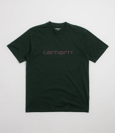Carhartt Script T-Shirt - Dark Scarab / Palisander