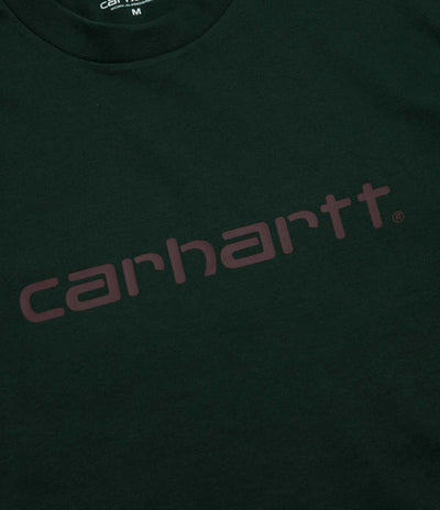 Carhartt Script T-Shirt - Dark Scarab / Palisander