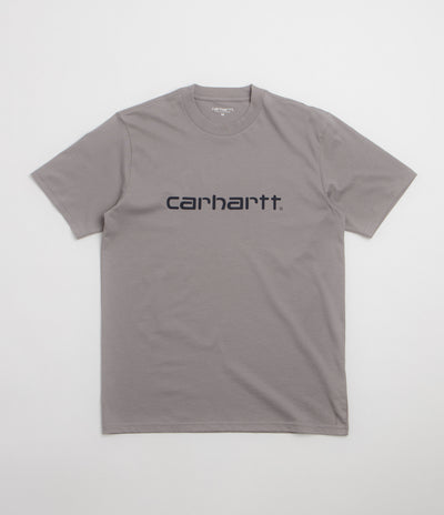 Carhartt Script T-Shirt - Shady Grey / Dark Navy