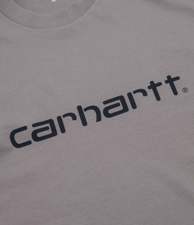 Carhartt Script T-Shirt - Shady Grey / Dark Navy