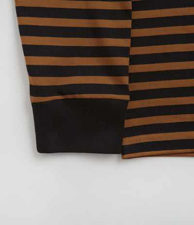 Carhartt Seidler Pocket Long Sleeve T-Shirt - Seidler Stripe / Deep Hamilton Brown / Black