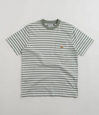 Carhartt Seidler Pocket T-Shirt in Park and White
