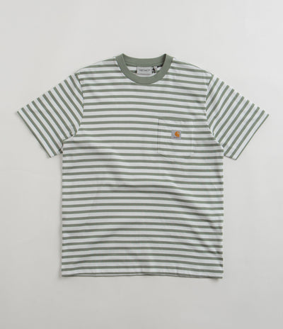 Carhartt Seidler Pocket T-Shirt in Park and White