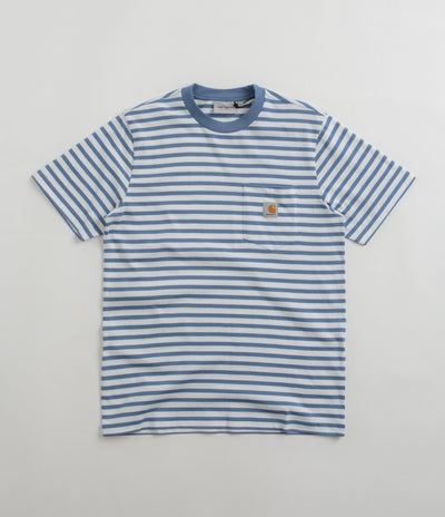Carhartt Seidler Pocket T-Shirt in Sorrent and White