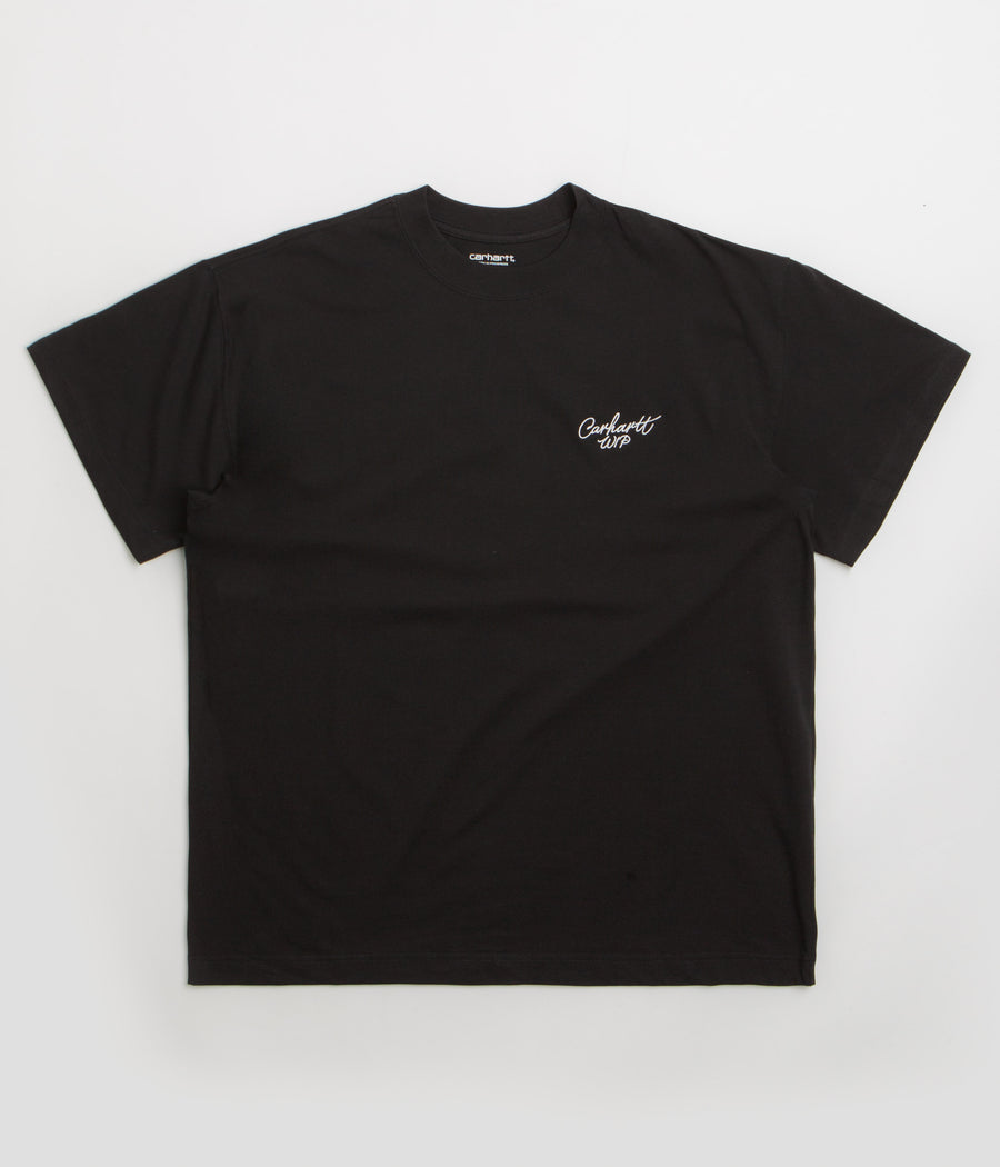 Carhartt Signature Script T-Shirt in Black and White