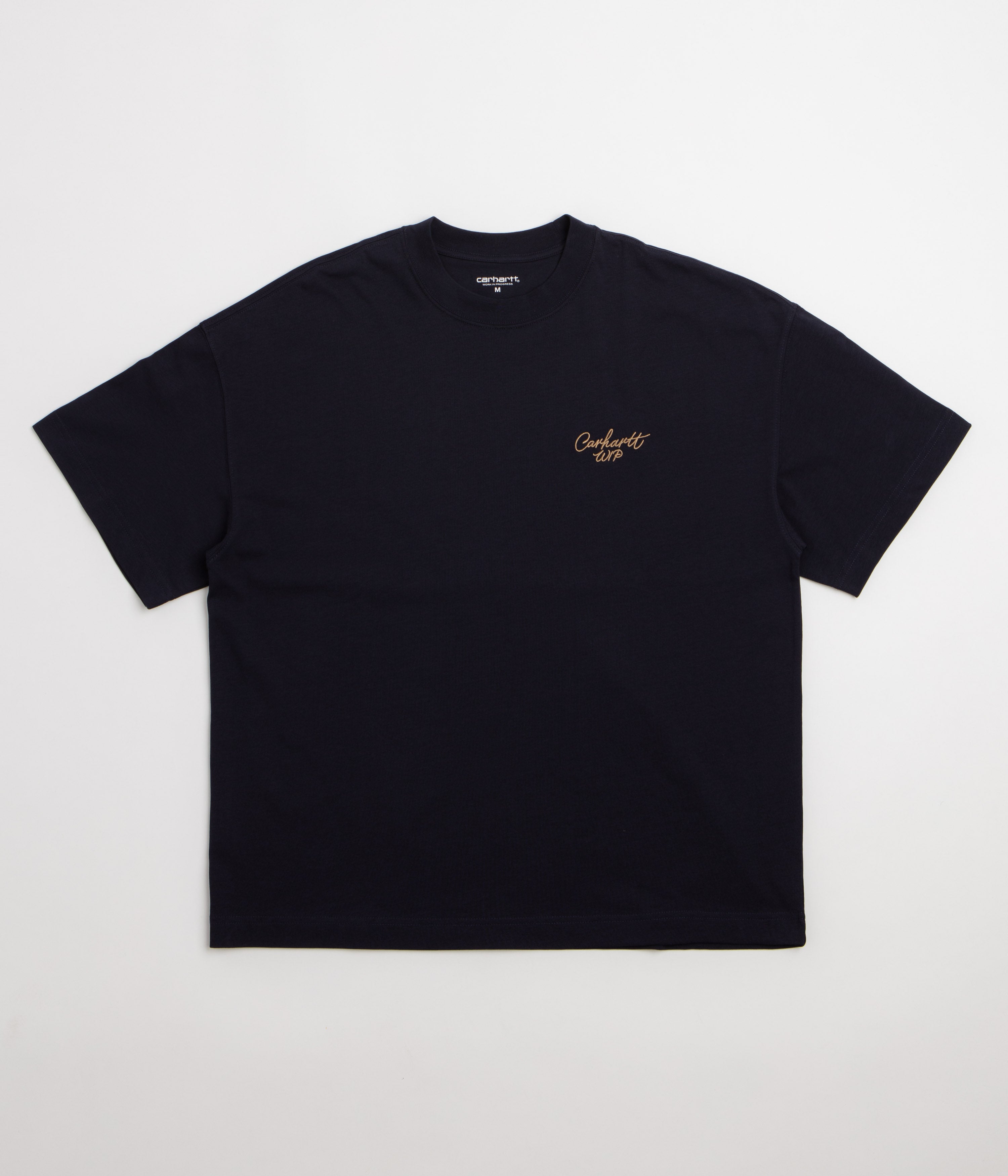 Carhartt Signature Script T-Shirt - Dark Navy / WIP Dusty Hamilton