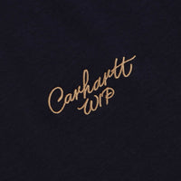 Carhartt Signature Script T-Shirt - Dark Navy / WIP Dusty Hamilton thumbnail