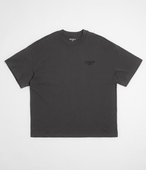 Carhartt Signature Script T-Shirt - Graphite / Dark Scarab