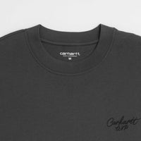 Carhartt Signature Script T-Shirt - Graphite / Dark Scarab thumbnail