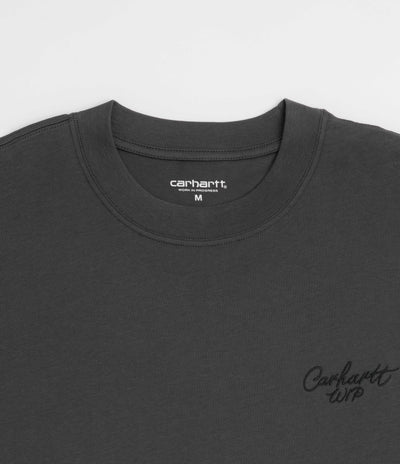 Carhartt Signature Script T-Shirt - Graphite / Dark Scarab