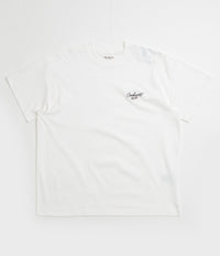 Carhartt Signature Script T-Shirt in White and Black