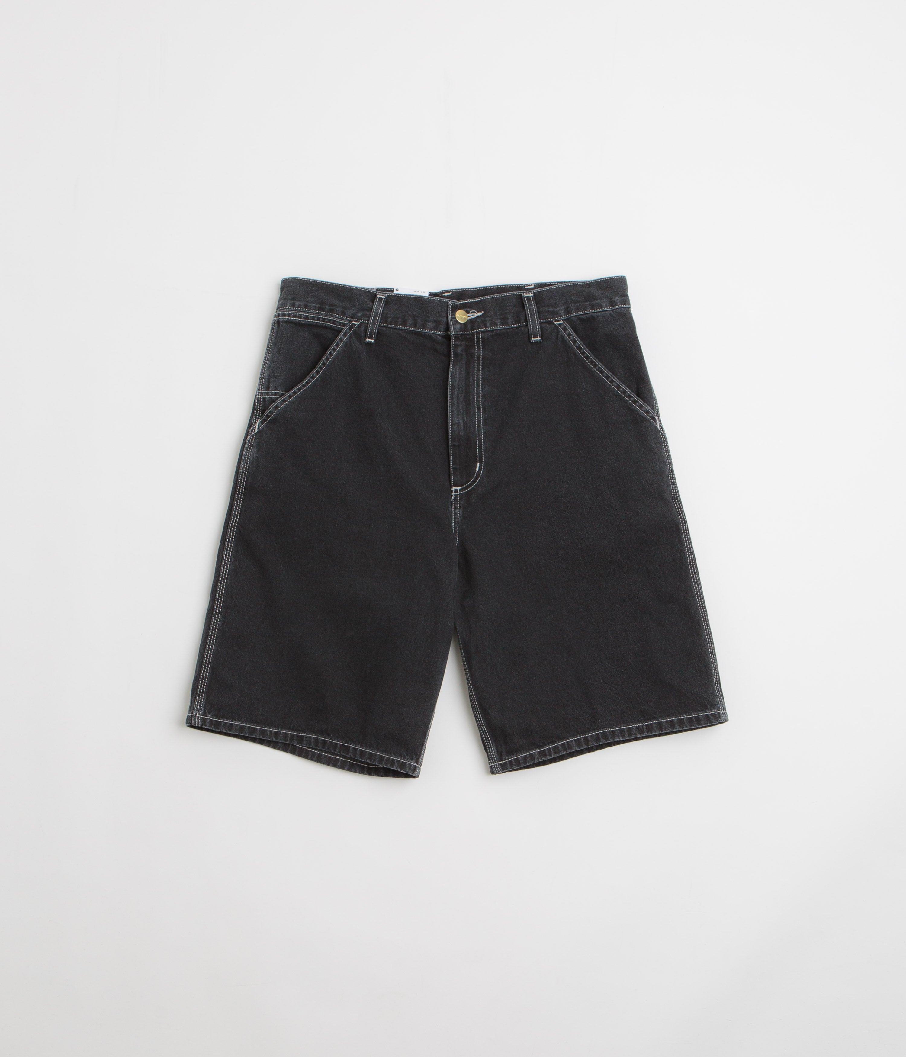 Carhartt Simple Shorts in Black Stone Washed