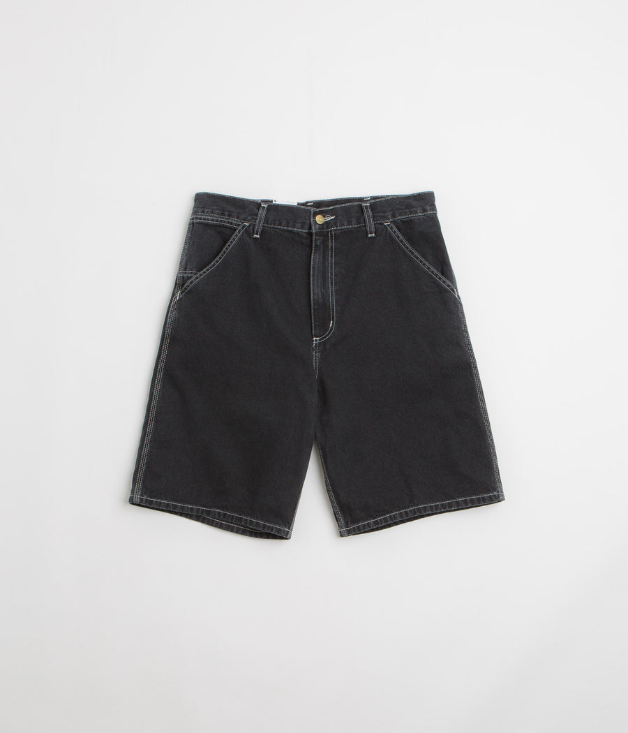 Carhartt Simple Shorts in Black Stone Washed