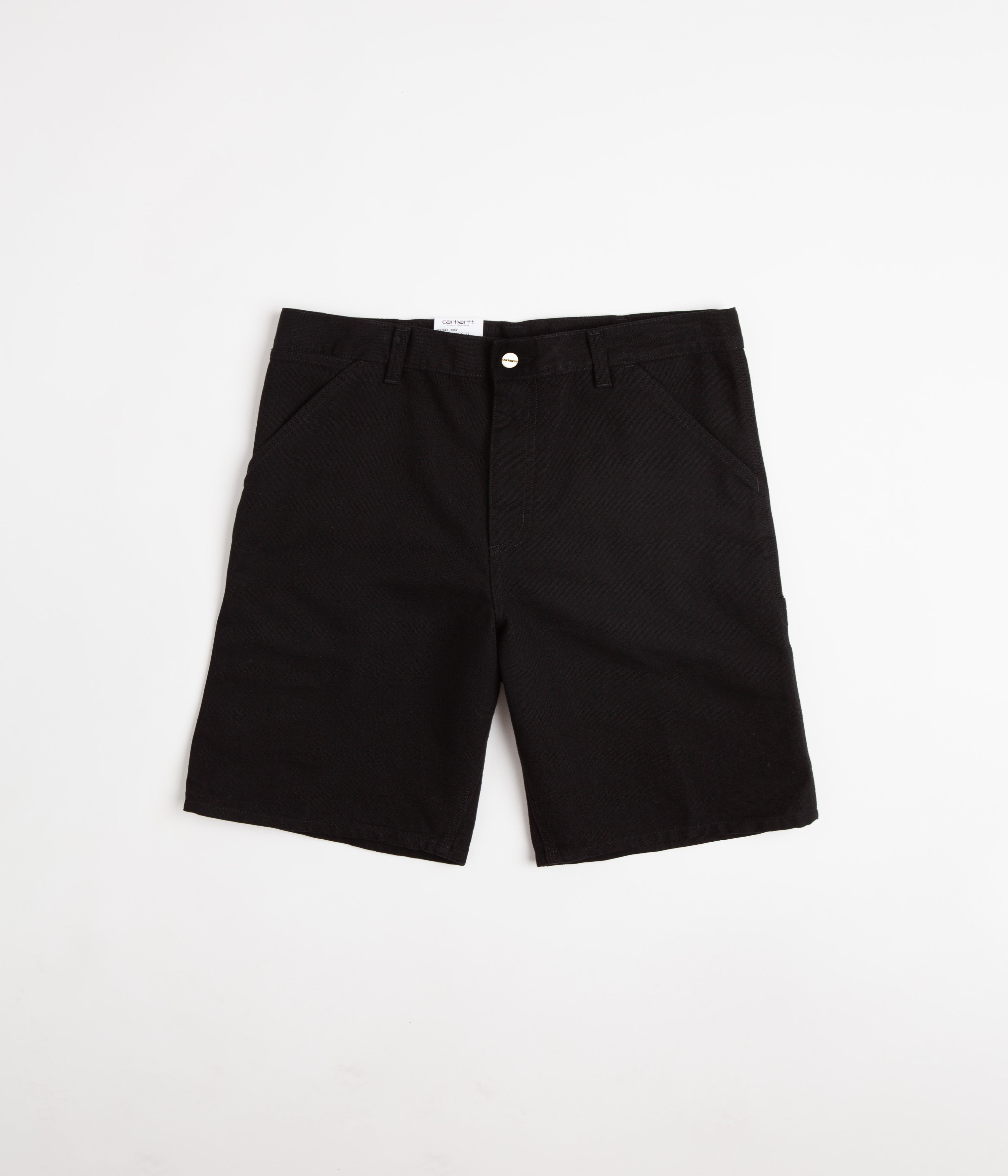 Carhartt Single Knee Shorts in Black Rinsed