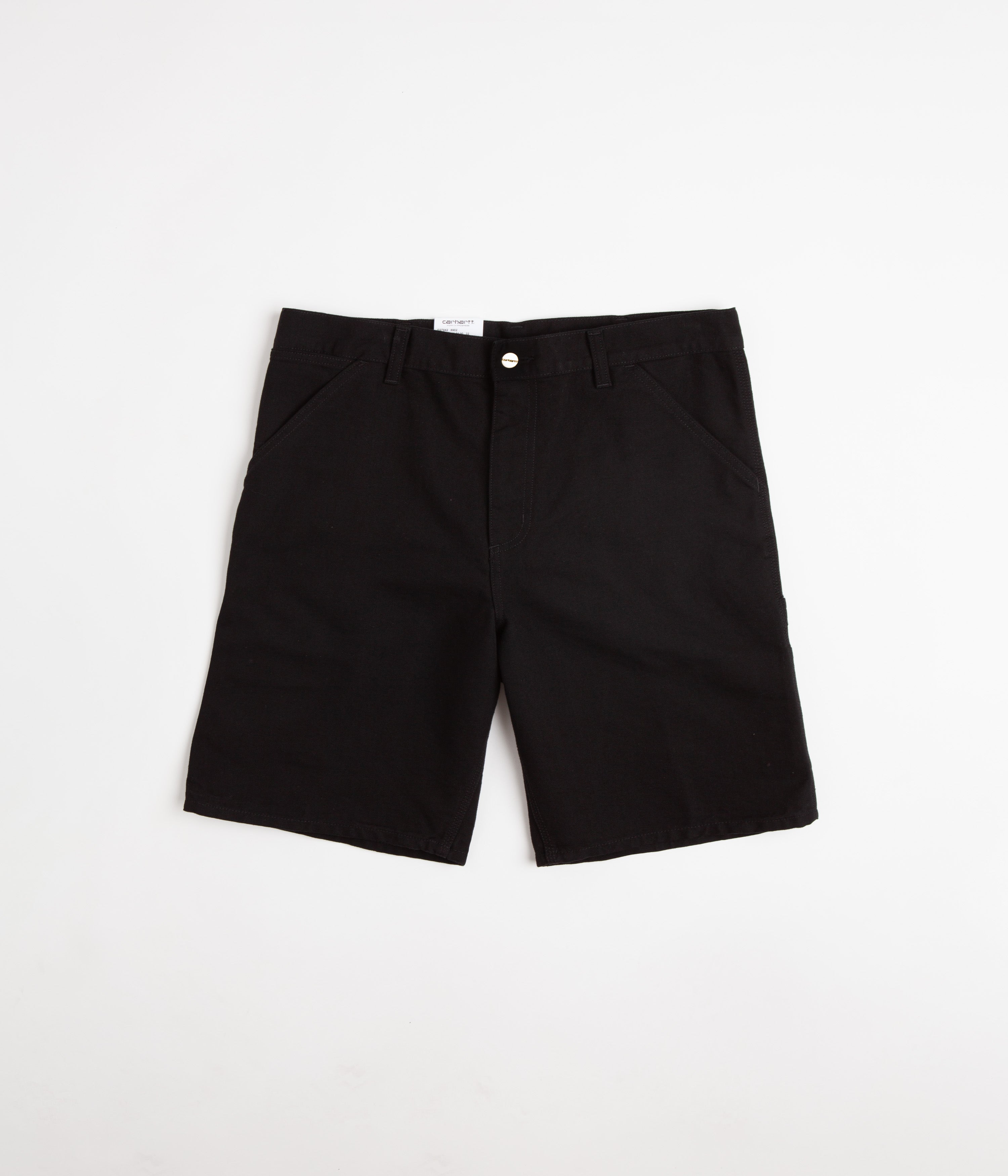 Carhartt Single Knee Shorts - Black Rinsed | Flatspot