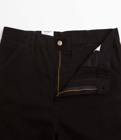 Carhartt Single Knee Shorts in Black Rinsed