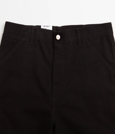 Carhartt Single Knee Shorts in Black Rinsed